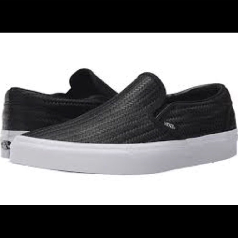 Black woven Vans